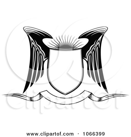 Clipart Shield With Wings 7 - Royalty Free Vector Illustration by Vector Tradition SM
