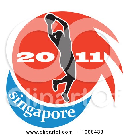 Clipart 2011 Singapore Netball Player - Royalty Free Vector Illustration by patrimonio