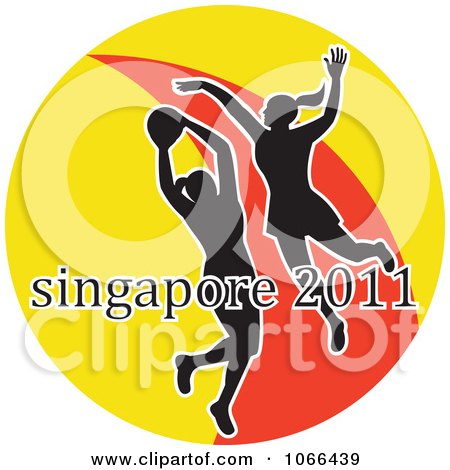 Clipart 2011 Singapore Netball Players 1 - Royalty Free Vector Illustration by patrimonio