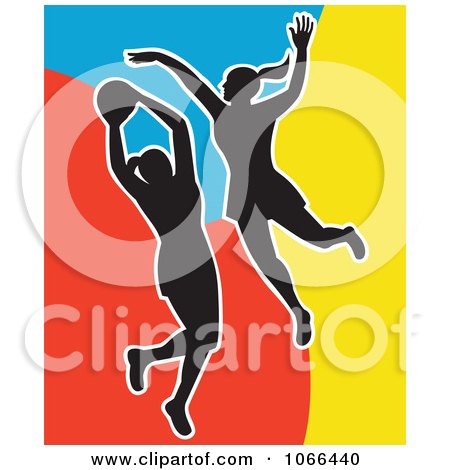 Clipart Netball Players - Royalty Free Vector Illustration by patrimonio