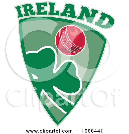 Clipart Ireland Cricket Shield 1 - Royalty Free Vector Illustration by patrimonio
