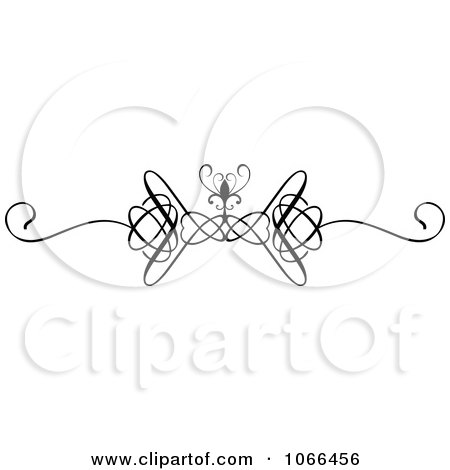 Clipart Ornate Swirl Rule Border 5 - Royalty Free Vector Illustration by KJ Pargeter