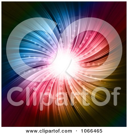 Clipart Colorful Starburst With Bright Light - Royalty Free Vector Illustration by KJ Pargeter