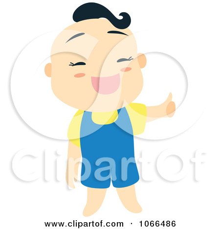 Clipart Asian Boy Holding A Thumb Up - Royalty Free Vector Illustration by Cherie Reve