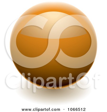 Clipart Shiny Orange Sphere Website Button - Royalty Free Vector Illustration by michaeltravers