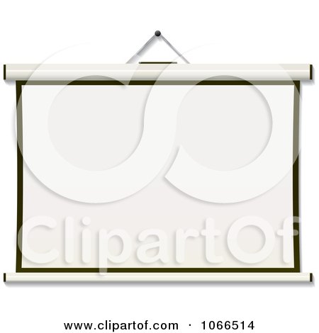 Clipart Hanging 3d Projection Screen - Royalty Free Vector Illustration by michaeltravers