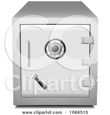 Clipart 3d Metal Safe Locked And Secured - Royalty Free Vector Illustration by michaeltravers
