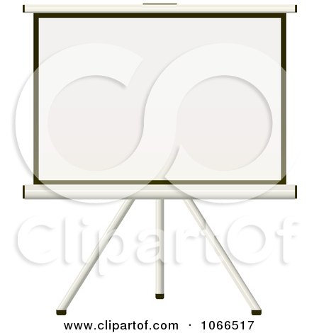 Clipart 3d Projection Screen On A Tripod - Royalty Free Vector Illustration by michaeltravers