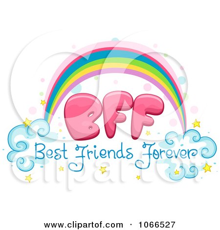 Clipart Best Friends Forever Rainbow - Royalty Free Vector Illustration by BNP Design Studio
