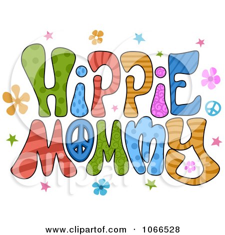 Clipart Hippie Mommy Sign - Royalty Free Vector Illustration by BNP Design Studio
