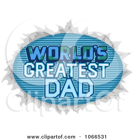 Clipart Worlds Greatest Dad Sign - Royalty Free Vector Illustration by BNP Design Studio
