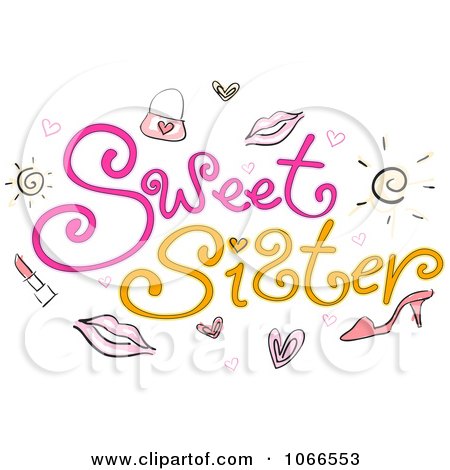Clipart Sweet Sister Sign - Royalty Free Vector Illustration by BNP Design Studio