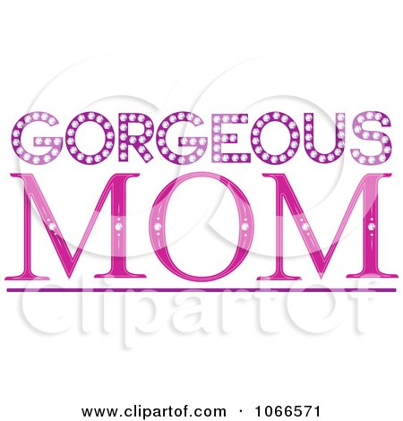 Clipart Gorgeous Mom Sign - Royalty Free Vector Illustration by BNP Design Studio