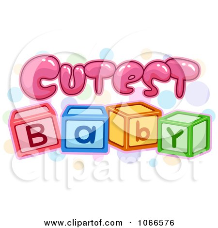 Clipart Cutest Baby Block Sign - Royalty Free Vector Illustration by BNP Design Studio