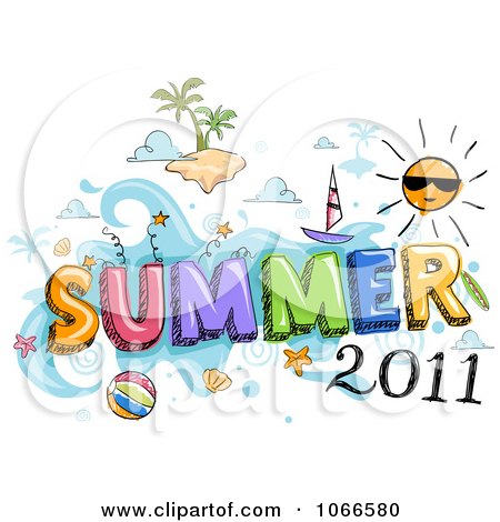 Clipart Summer 2011 Sign - Royalty Free Vector Illustration by BNP Design Studio