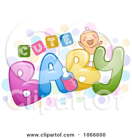 Clipart Cute Baby Sign - Royalty Free Vector Illustration by BNP Design Studio