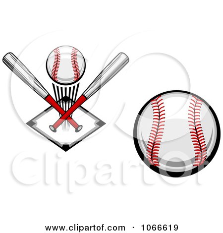 Clipart Baseball Icons - Royalty Free Vector Illustration by Vector Tradition SM