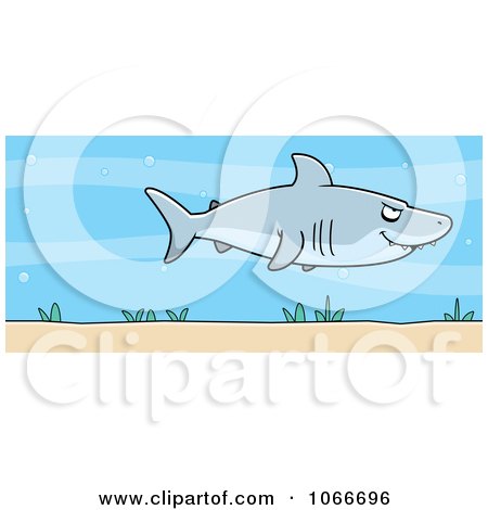 Clipart Shark In The Sea - Royalty Free Vector Illustration by Cory Thoman
