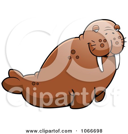 Clipart Pudgy Walrus - Royalty Free Vector Illustration by Cory Thoman