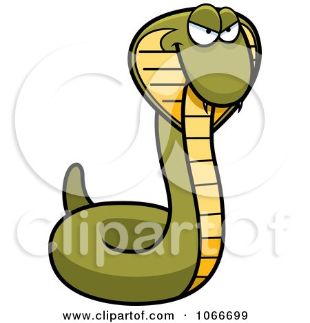 Clipart Grumpy Cobra Snake - Royalty Free Vector Illustration by Cory Thoman