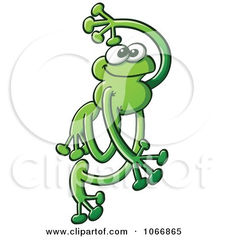 Clipart Flimsy Green Frog - Royalty Free Vector Illustration by Zooco