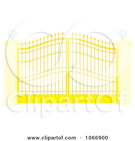 Clipart Gate And Posts - Royalty Free Illustration by Alex Bannykh