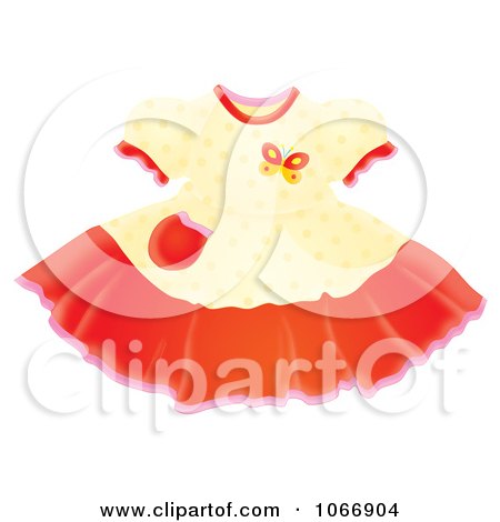 Clipart Cute Butterfly Girl Dress - Royalty Free Illustration by Alex Bannykh