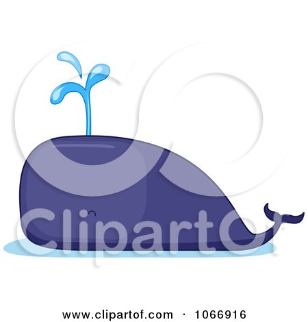 Clipart Whale Spraying Water - Royalty Free Vector Illustration by BNP Design Studio