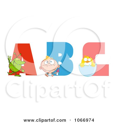 Clipart Visual Alphabet ABC - Royalty Free Vector Illustration by Hit Toon