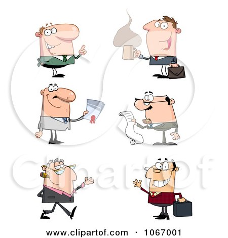 Clipart Business Men - Royalty Free Vector Illustration by Hit Toon