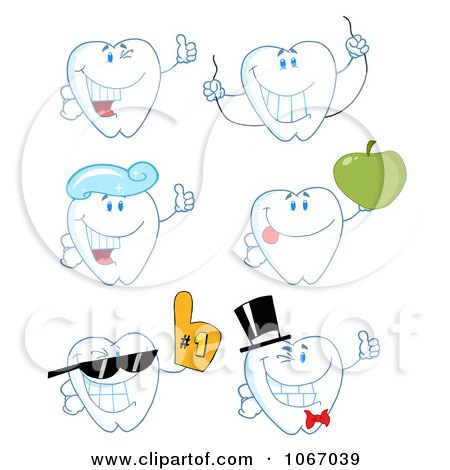 Clipart Tooth Characters 2 - Royalty Free Vector Illustration by Hit Toon
