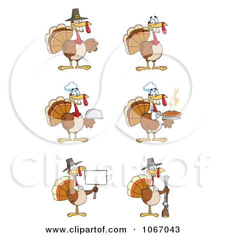 Clipart Turkey Birds - Royalty Free Vector Illustration by Hit Toon