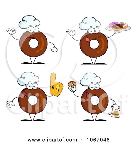 Clipart Chef Donuts - Royalty Free Vector Illustration by Hit Toon