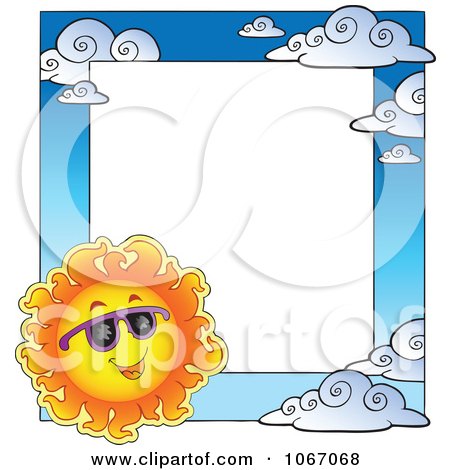 Clipart Summer Sun Frame - Royalty Free Vector Illustration by visekart