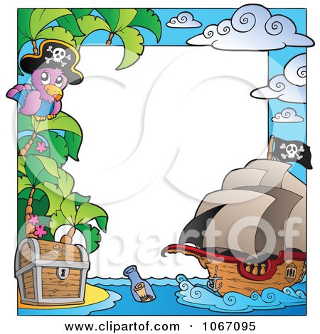 Clipart Parrot Pirate Frame 1 - Royalty Free Vector Illustration by visekart