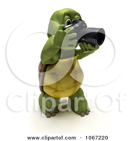 Clipart 3d Tortoise Photographer - Royalty Free CGI Illustration by KJ Pargeter