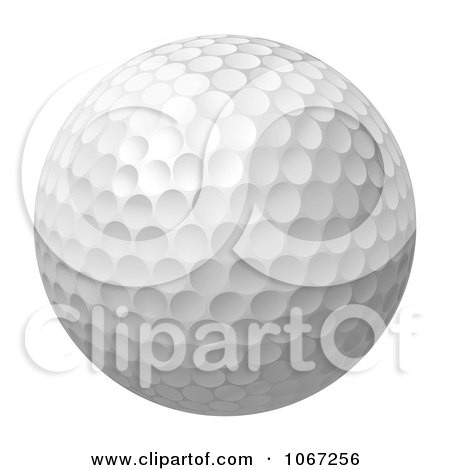 Clipart 3d Golf Ball - Royalty Free Vector Illustration by AtStockIllustration