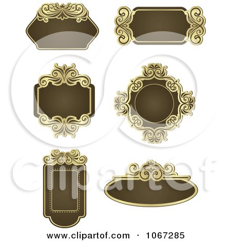 Clipart Vintage Frames 2 - Royalty Free Vector Illustration by Vector Tradition SM