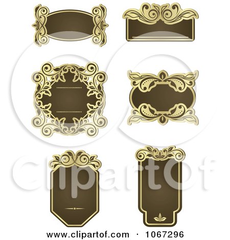 Clipart Vintage Frames 1 - Royalty Free Vector Illustration by Vector Tradition SM