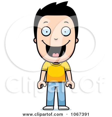 Clipart Happy Boy - Royalty Free Vector Illustration by Cory Thoman