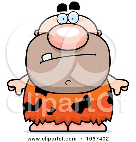 Clipart Pudgy Caveman - Royalty Free Vector Illustration by Cory Thoman