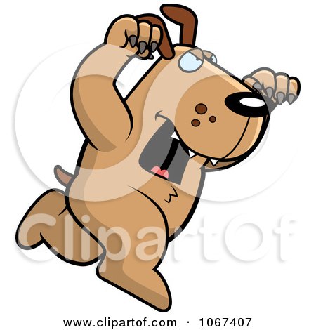 Clipart Ferocious Dog Attacking - Royalty Free Vector Illustration by Cory Thoman