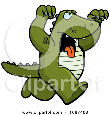 Clipart Ferocious Alligator Attacking - Royalty Free Vector Illustration by Cory Thoman
