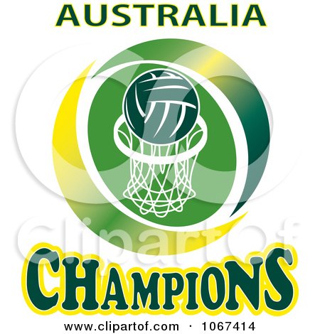 Clipart Australia Netball Champions Sign - Royalty Free Vector Illustration by patrimonio