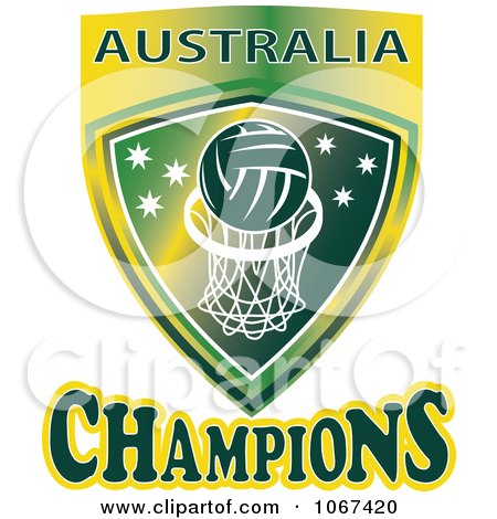 Clipart Australia Netball Champions Shield - Royalty Free Vector Illustration by patrimonio