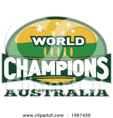 Clipart Australia Ruby World Champions Sign - Royalty Free Vector Illustration by patrimonio