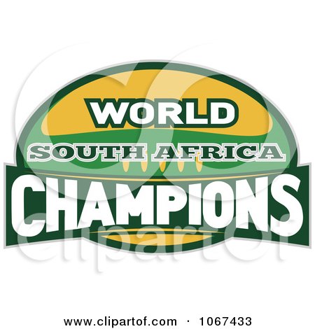 Clipart South Africa Ruby World Champions Sign - Royalty Free Vector Illustration by patrimonio