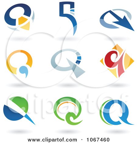 Clipart Letter Q Logo Icons - Royalty Free Vector Illustration by cidepix