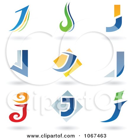 Clipart Letter J Logo Icons - Royalty Free Vector Illustration by cidepix