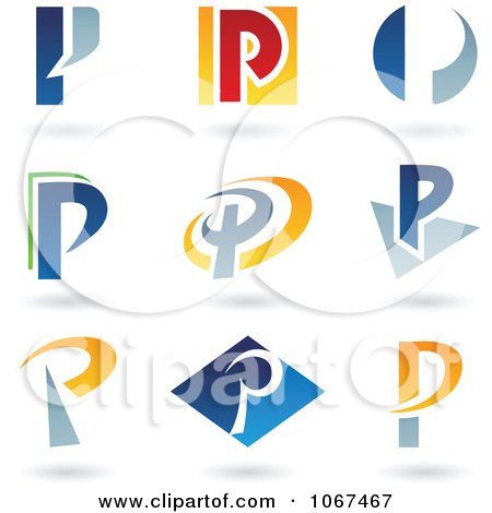Clipart Letter P Logo Icons - Royalty Free Vector Illustration by cidepix